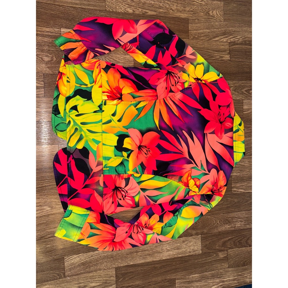 Erin London Tropical Floral Print Zip Up Jacket Blazer Women's Size S - Picture 6 of 8